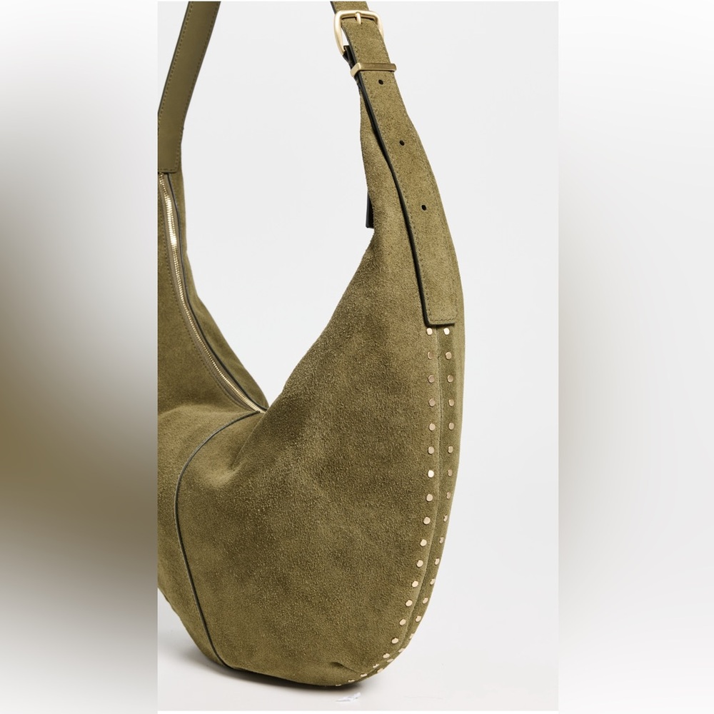 Madewell Suede Essentials Slouch Hobo Bag in Aged Olive - Picture 4 of 12